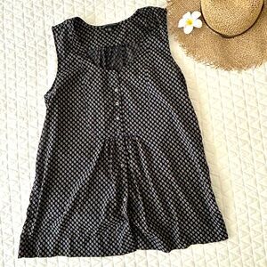 Vintage Banana Republic Baby Doll Pleated Tank XL